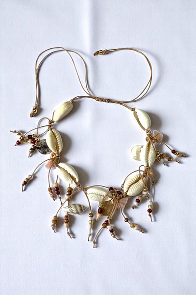 PETEK AKSESUAR Sea Shell Beads String Macrome Ankle Bracelet