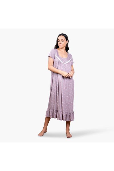 Aadaraya Floral Print Night Gown