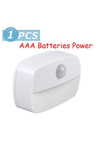 Vacamm Battery Power 1pcs Warm White Mini Led Night Lamp Motion Sensor Light Indoor Aaa Battery Powered Bed