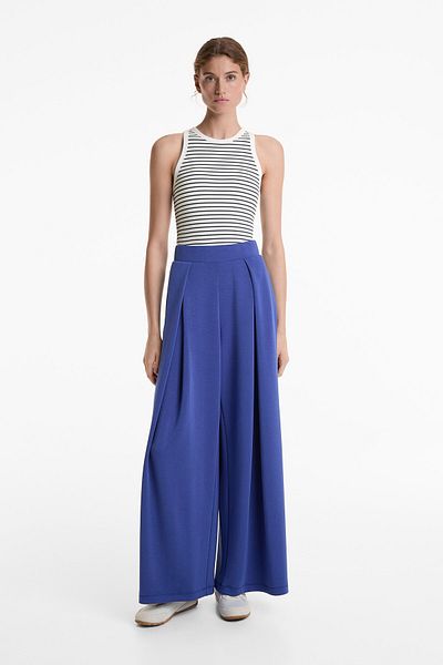 Oysho Soft Touch wide-leg trousers with modal