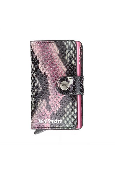 WalSmart Mini Snakeskin Leather Wallet with Smart Mechanism