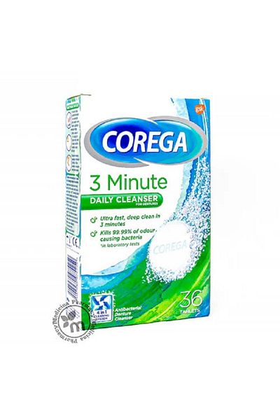 Corega 3 MIN CLEANSR TAB 36S(FULL DENTURE)