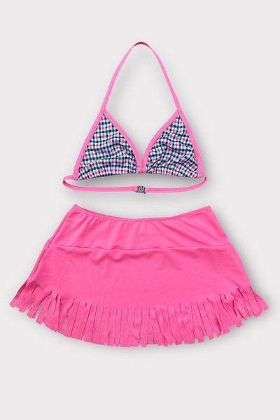 Nilmay mayo Girl's Skirted Bikini Set