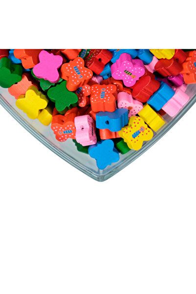 Prestij Boncuk Drvene perle u obliku leptira u različitim bojama