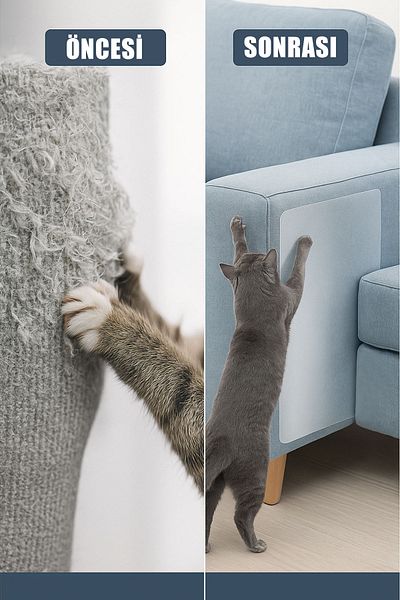 Arnee Cat Seat Scratch Protector Transparent Adhesive Furniture Anti Scratch Protection Tape 20X50 cm