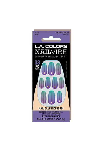 L.A. Girl NAIL VIBE DESIGNER ARTIFICIAL NAIL TIP - FREE SPIRITED