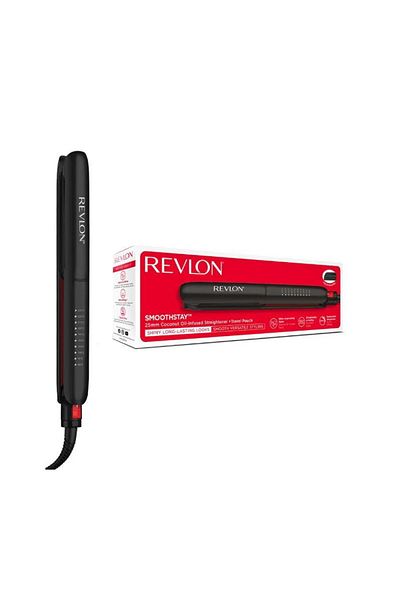 REVLON PROFESSIONAL REVLON SmoothStay RVST2211PE Hair Straightener, Coconut Oil Infused, 25 mm, 10 Settings