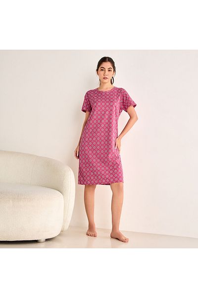 FAV All-over Printed Night Dress