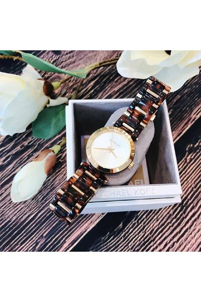 Michael Kors Delray Watch for Women - Analog Acetate Band - MK4314