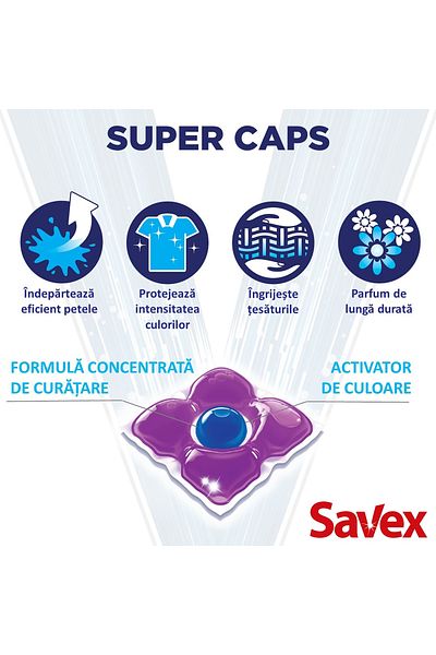 SAVEX Super Caps Color Detergent, 42 Washes