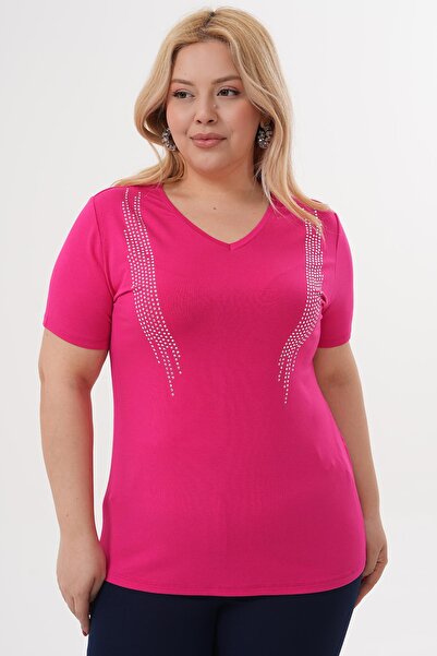 Siyezen Plus Size Sparkling Stone Blouse
