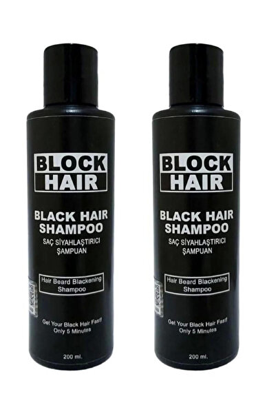 MELFSHOP Saçları Siyahlaştıran Block Hair Şampuan 200ml x 2 adet