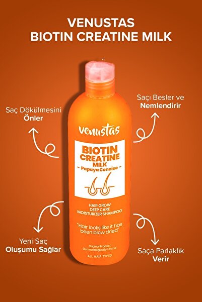 Acabella Venustas Biotin Ceratin Milk Şampuan