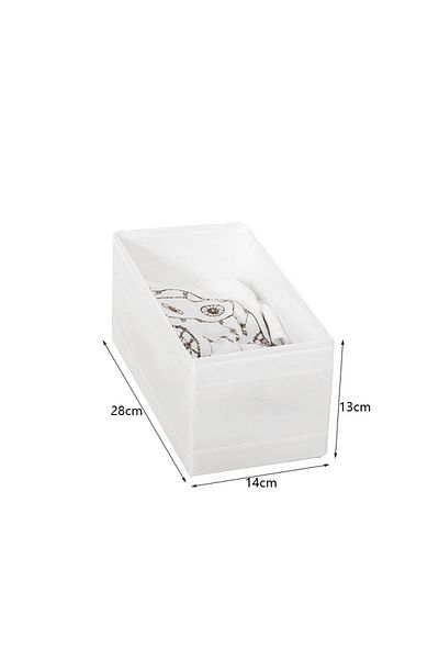 Choice White M Clothes Organizer Compartment Storage Box Foldable Washed Home Organizer For Underwear Jeans