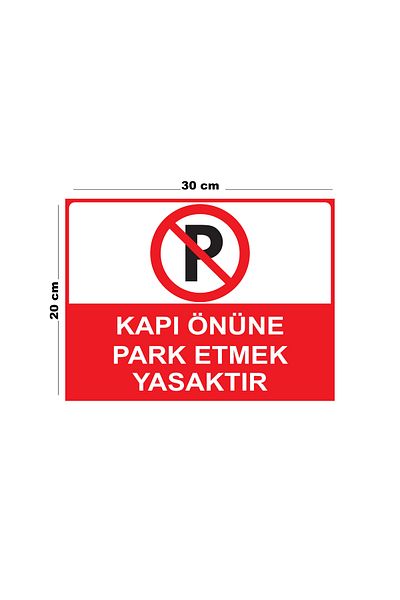 Lucena Metal Door Front Parking Prohibited 20cm X 30cm A4 Size Warning Sign Directional Sign