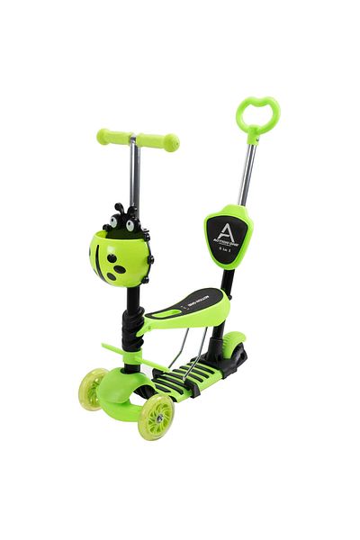 ACTION ONE Trotineta Smart Kid 5 in 1 cu roti luminoase, verde