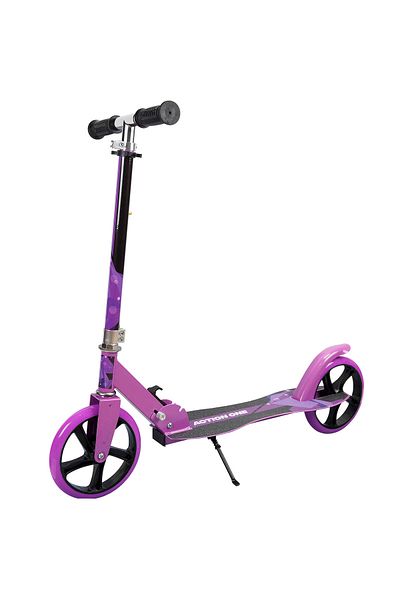 ACTION ONE Trotineta Pliabila Nitro Purple, cu cric, roti 200 mm, mov