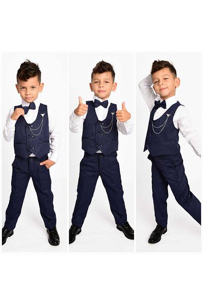 Doradino - Children - Vest - Shirt - Trousers - Chain - Badge - 6 Buttons