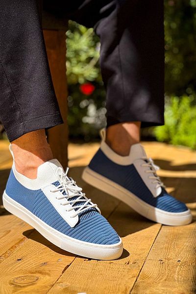 PATRON SHOES Tricotaj cu talpă ortopedică cu șireturi Pantofi sport pentru bărbați