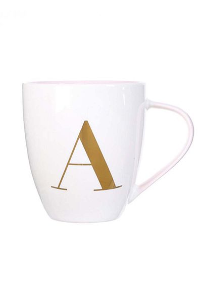 Miniso Ceramic Mug with Letter A - 500 ml