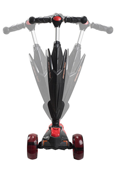 ACTION ONE Trotineta Red Arrow cu roti luminoase si late, rosu