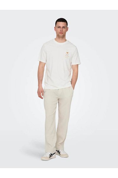 ONLY Men's T-Shirt 22029483   Onsmanuel Life Reg Ss Desert Tee