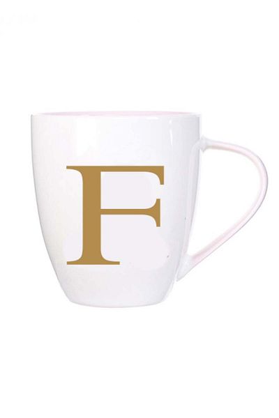 Miniso Ceramic Mug with Letter F - 500 ml