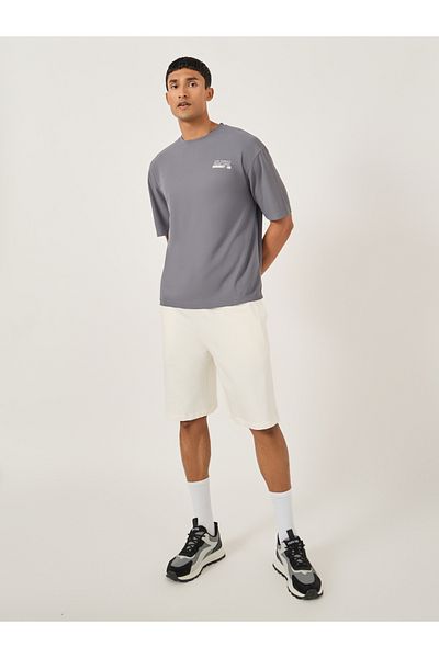Styli Oversized Solid Shorts with Drawstring