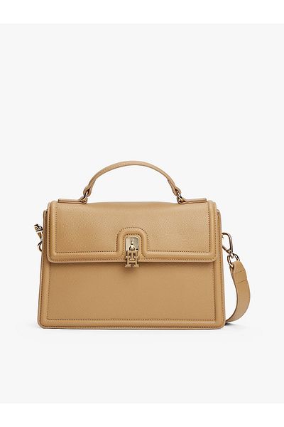Tommy Hilfiger Dámská béžová taška přes rameno s logem TH Monogram Mini Lock Uzavírání Nastavitelný odnímatelný popruh přes rameno