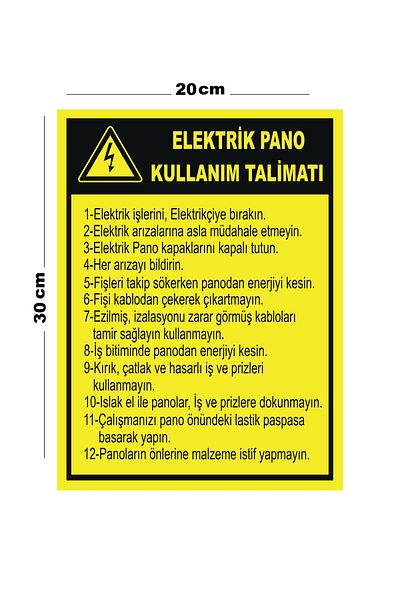 Lucena Metal Electric Switchboard Instruction 20cm X 30cm A4 Size Warning Sign Directional Sign