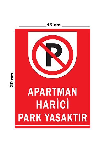 Lucena Metal Apartment External Parking Prohibited 15cm X 20cm Warning Sign Directional Sign