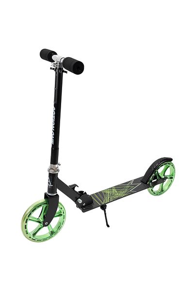 ACTION ONE Trotineta Pliabila Flow cu cric, roti 200 mm verzi, negru