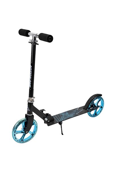 ACTION ONE Flow Folding Scooter with Jack, 200 mm Wheels Blue, Black