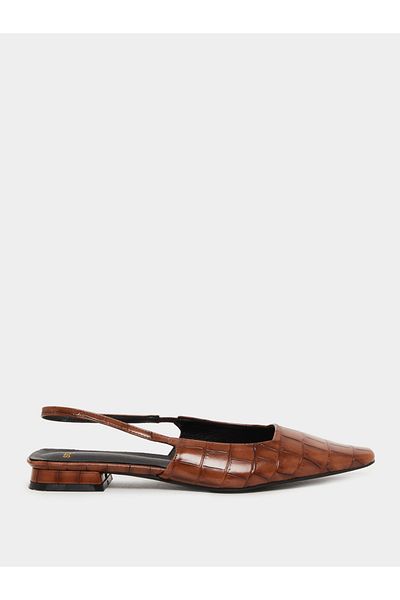 Styli Animal Textured Slingback Shoes