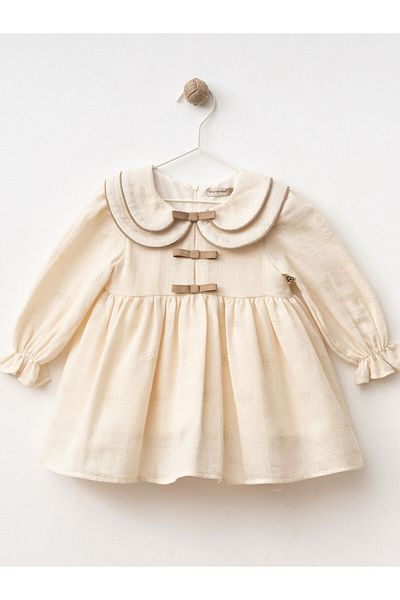 Cherrys Bebek Double Collar Muslin Dress