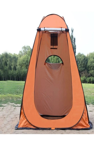 Flextail Kamp Plaj Duş Wc Sahil Otomatik Giyinme Çadırı 120x120 190 Portatif Çadır Giyinme Çadırı Turuncu