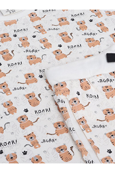 Victor and Jane By Styli All-Over Printed Cotton T-Shirt and Shorts Set