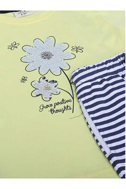 Victor and Jane By Styli Graphic Print T-Shirt and Striped Pyjama Set