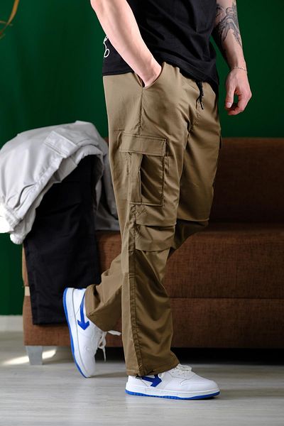 Oksit Masi Baggy Court Parachute ίσιο κορδόνι πόδι Cargo Pocket Ανδρική φόρμα παντελόνι