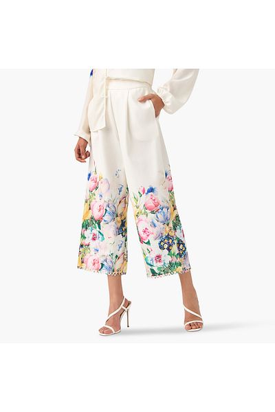 2Xtremz 2Xtremz Floral Print Culottes with Zip Closure and Pockets