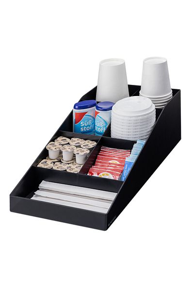 Navaris Organizator de cafea și ceai cu 7 compartimente, negru, 54093.01