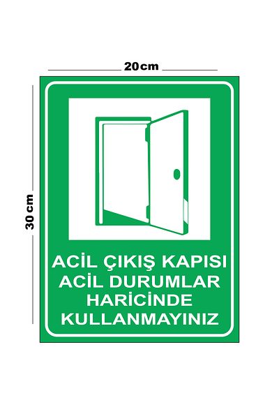 Lucena Metal Emergency Exit Door Not Use in Case of Emergency Outside 20cm X 30cm A4 Size Warning