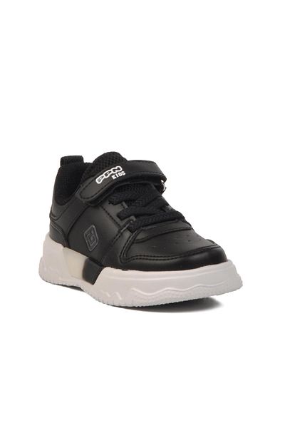 WALKWAY Black Velcro Unisex Children's Sports Shoes 1603 B