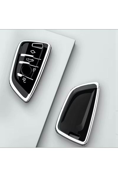 YıldızTuning Bmw 4 Series G22 Black-Silver Key Case