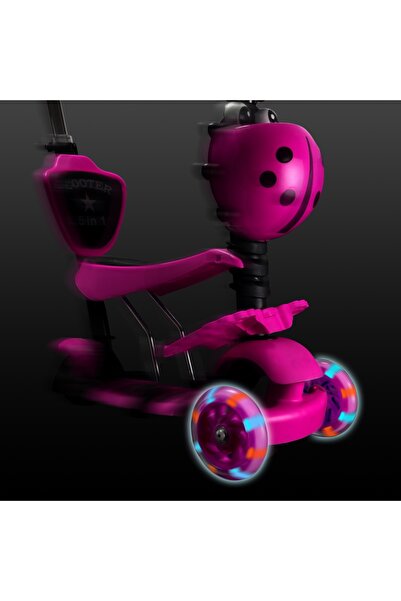 ACTION ONE Trotineta Smart Kid 5 in 1 cu roti luminoase, roz