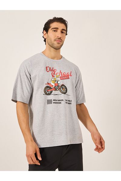 Styli Graphic Print Jersey Oversized T-Shirt