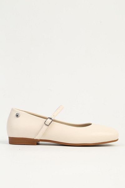 Pierre Cardin Cream Skin Women's Daily Ballerina Shoes Pc-54810