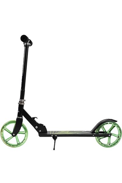 ACTION ONE Trotineta Pliabila Flow cu cric, roti 200 mm verzi, negru