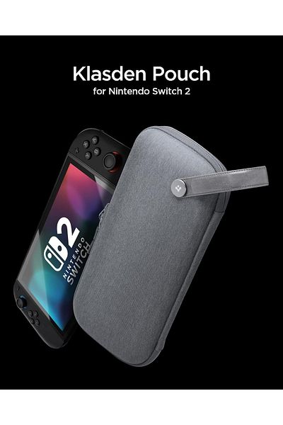 Spigen Spigen Klasden Carrying Pouch for Nintendo Switch 2 (2025) Portable Travel - Charcoal Gray