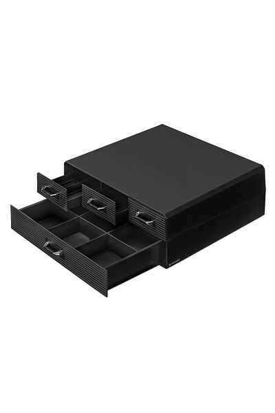 Navaris Suport pentru capsule de cafea cu 4 sertare, universal, 2 nivele, negru, 54092.01